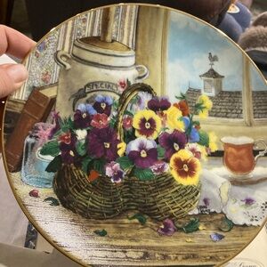 W.S. George Floral Plate with Certificate. Gardeners Delight